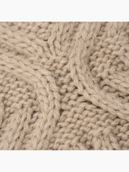 Set bonnet, écharpe et gants fitness homme et femme triad sand brown - Kiabi