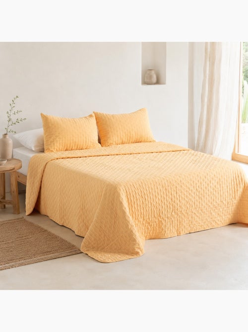 Set couvre-lit uni matelassé avec taie d’oreiller - Kiabi Set couvre-lit uni matelassé avec taie d’oreiller - Kiabi
