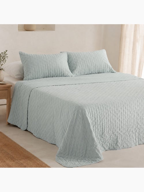 Set couvre-lit uni matelassé avec taie d’oreiller - Kiabi Set couvre-lit uni matelassé avec taie d’oreiller - Kiabi