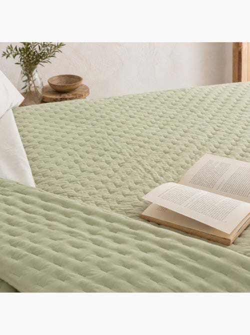 Set couvre-lit uni matelassé avec taie d’oreiller - Kiabi