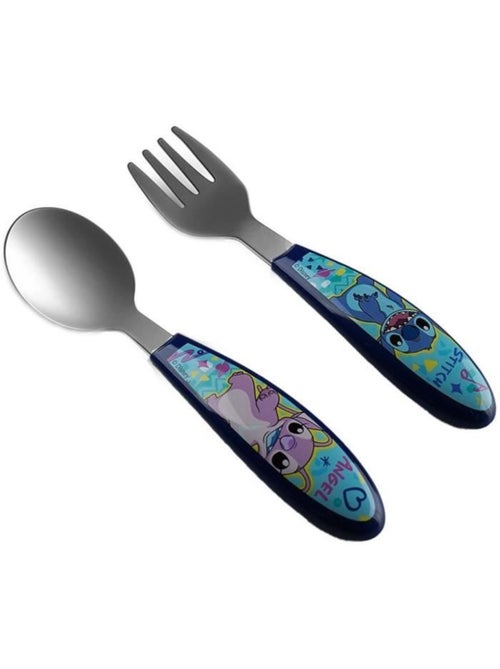 Set de 2 couverts - thermobaby - lilo & stitch - fourchette + cuillère - inox - Kiabi Set de 2 couverts - thermobaby - lilo & stitch - fourchette + cuillère - inox - Kiabi