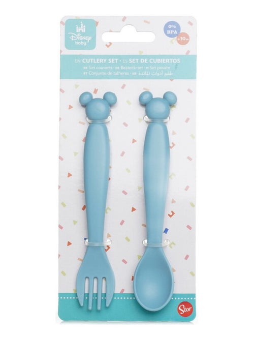 Set de 2 couverts silhouette mickey collector - Kiabi