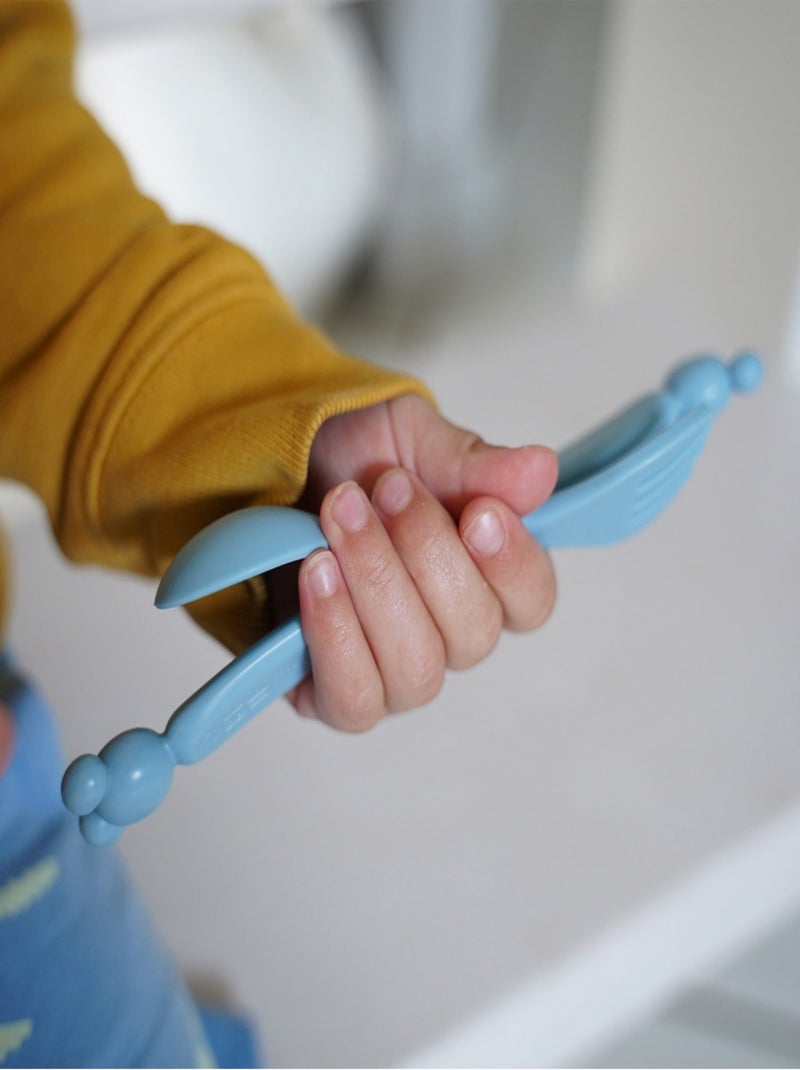 Set de 2 couverts silhouette mickey collector Bleu - Kiabi