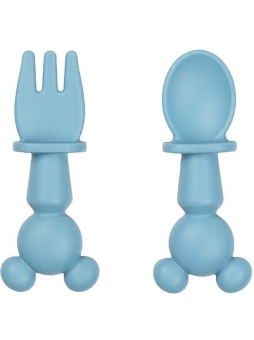Set de 2 couverts silicone - 2 pcs silicone cutlery set mickey - Kiabi