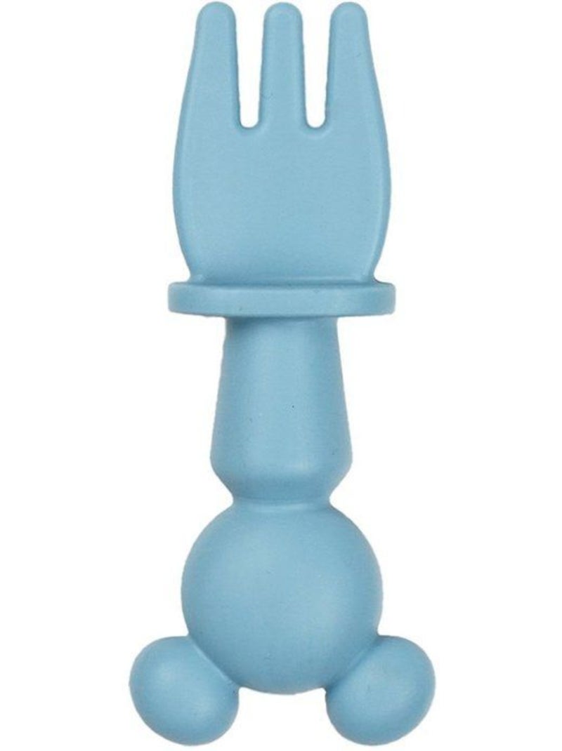 Set de 2 couverts silicone - 2 pcs silicone cutlery set mickey Bleu - Kiabi
