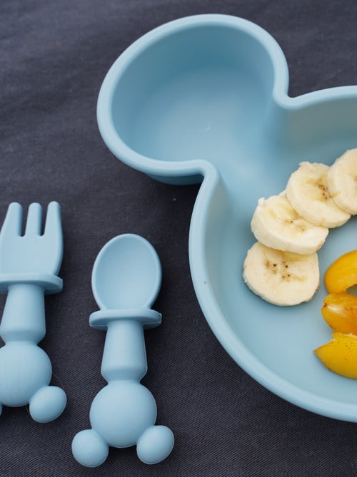 Set de 2 couverts silicone - 2 pcs silicone cutlery set mickey - Kiabi