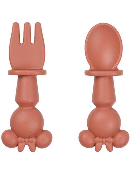 Set de 2 couverts silicone - 2 pcs silicone cutlery set minnie - Kiabi