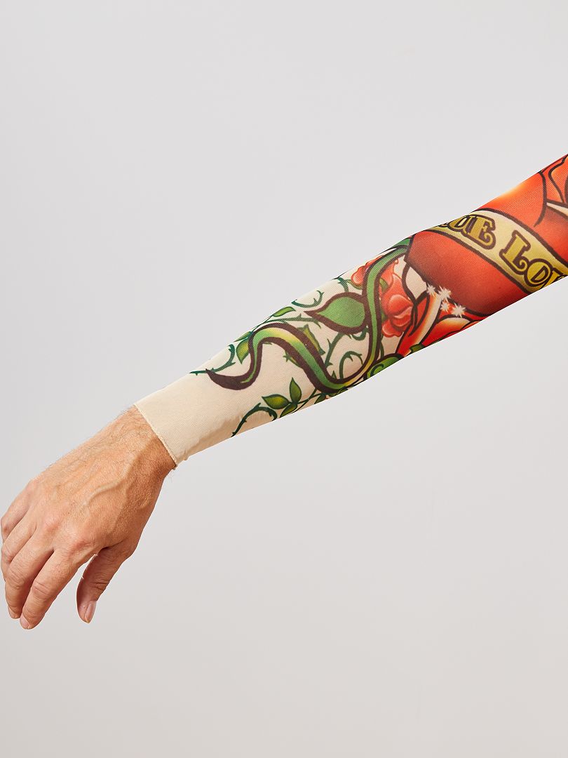 Set de 2 manches tatouées rouge - Kiabi