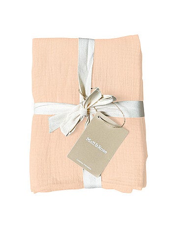 Set de 2 taies d'oreiller unies en coton, gaze de coton