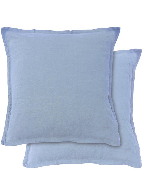 Set de 2 taies d'oreiller unies en lin, passion lin - Kiabi Set de 2 taies d'oreiller unies en lin, passion lin - Kiabi
