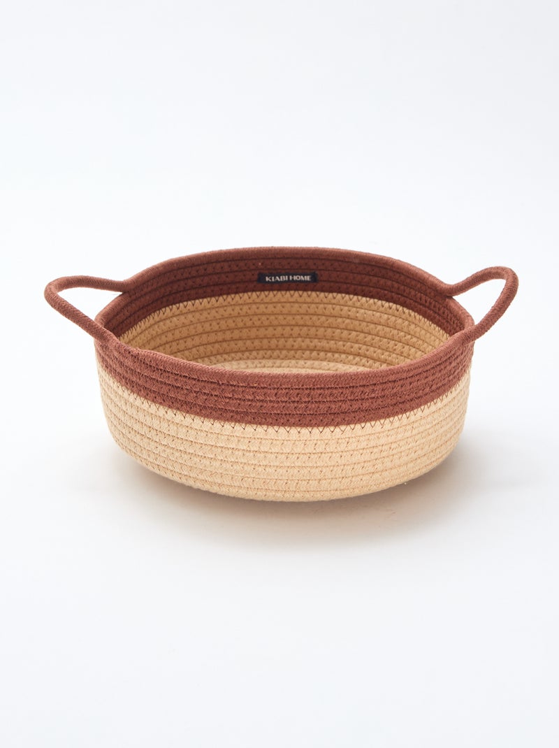 Set de 3 paniers avec corde Marron - Kiabi