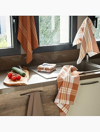 Set de 3 torchons cuisine coton 50x70 cm