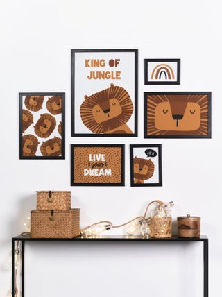 Set de 6 cadres avec affiches