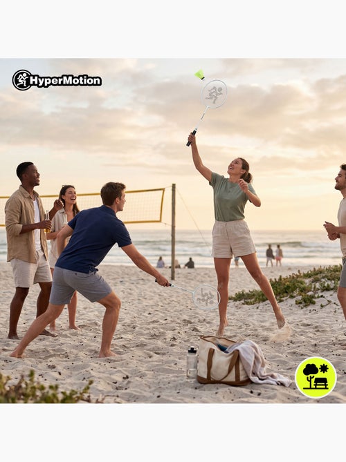 Set de badminton hypermotion – 2 raquettes, 1 volant, couleur sauge - Kiabi Set de badminton hypermotion – 2 raquettes, 1 volant, couleur sauge - Kiabi