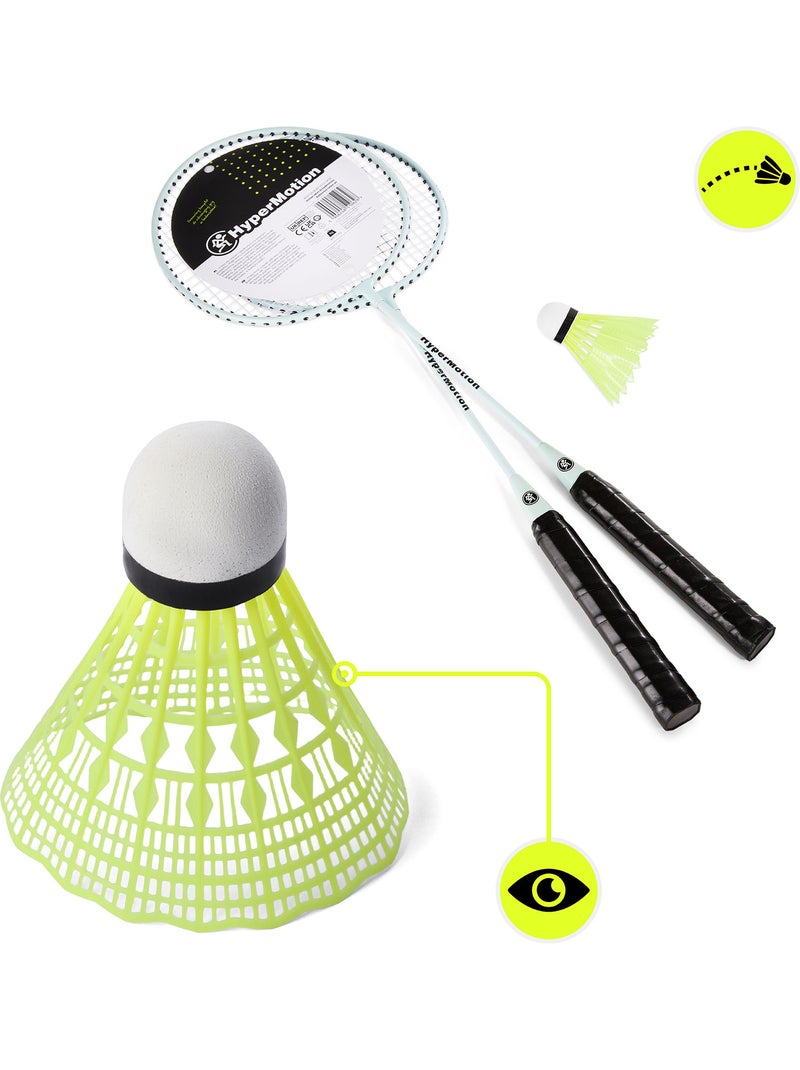 Set de badminton hypermotion – 2 raquettes, 1 volant, couleur sauge Bleu - Kiabi