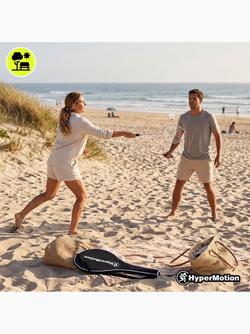 Set de badminton hypermotion – 2 raquettes avec housse Rose - Kiabi