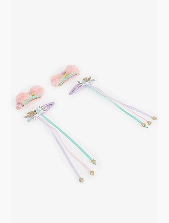 Set de barrettes rainbow pour fille penti