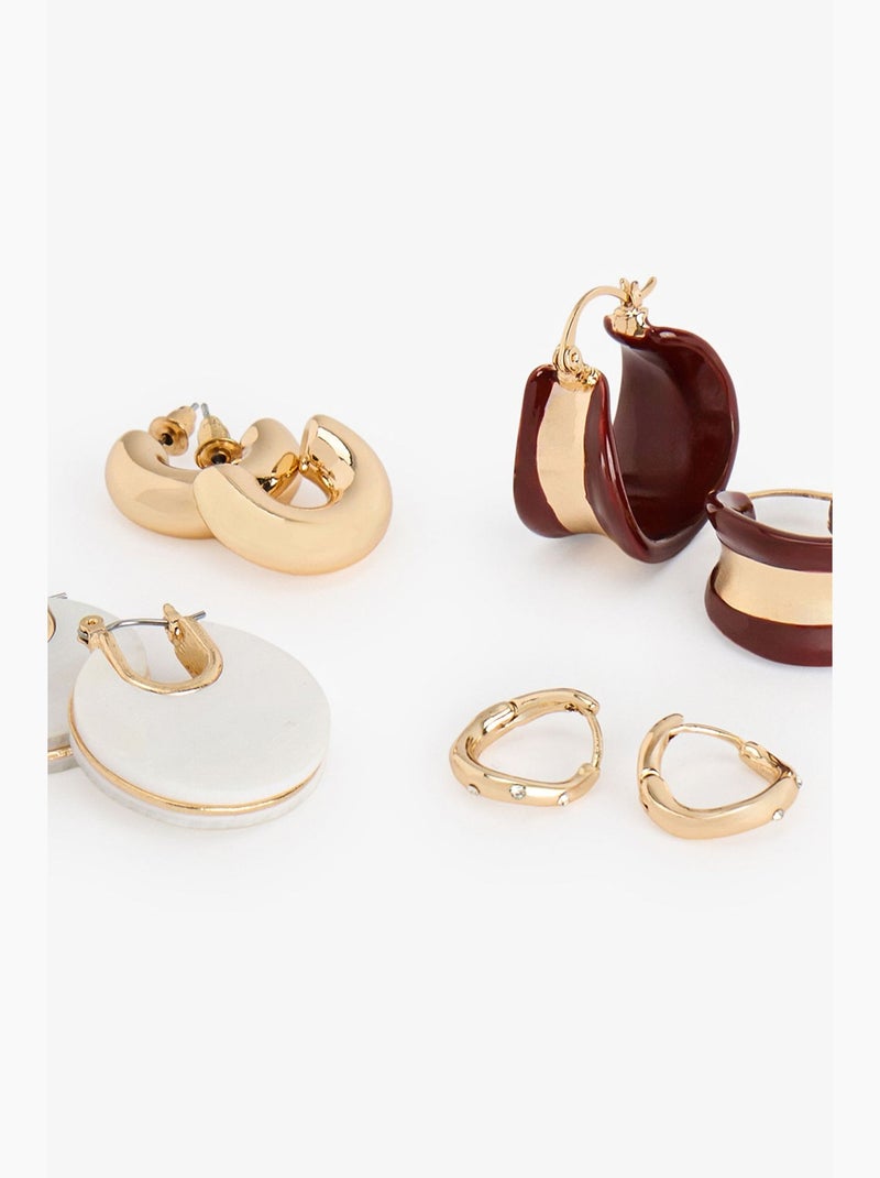 Set de boucles d’oreilles adele penti Marron noisette - Kiabi
