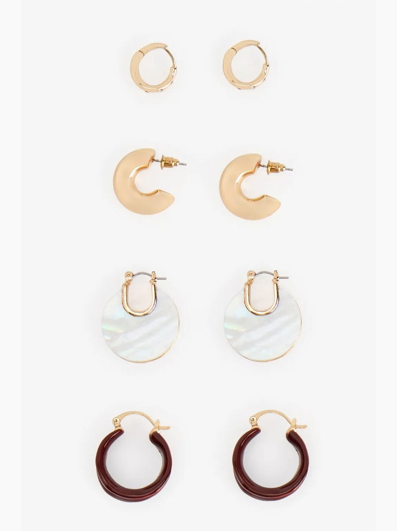 Set de boucles d’oreilles adele penti Marron noisette - Kiabi