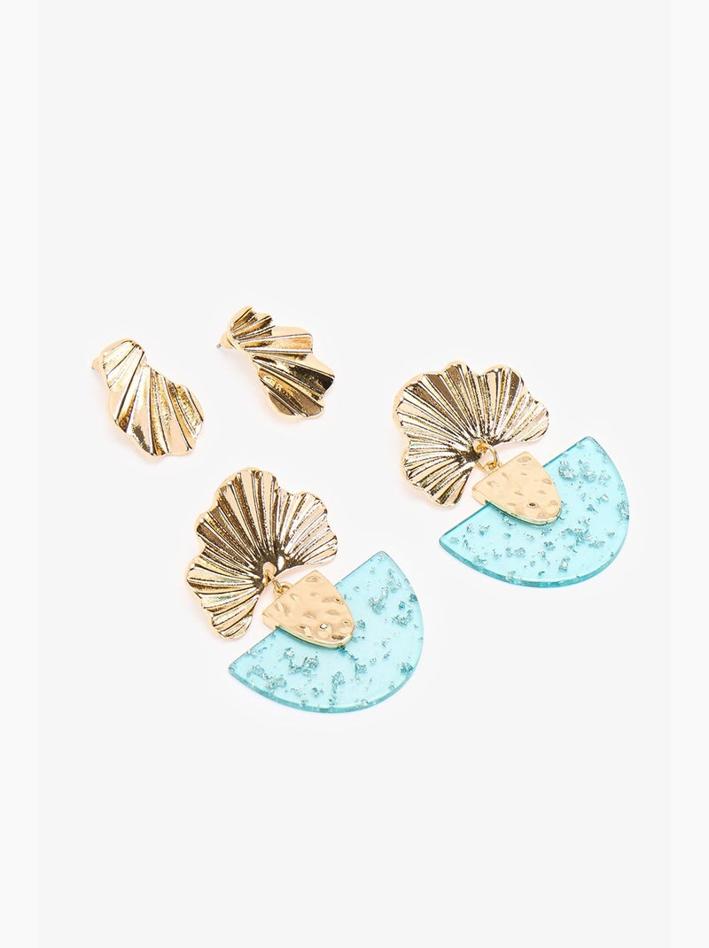 Set de boucles d'oreilles daniela penti Bleu ciel - Kiabi