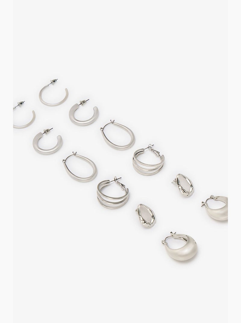 Set de boucles d'oreilles gloria penti Argent - Kiabi