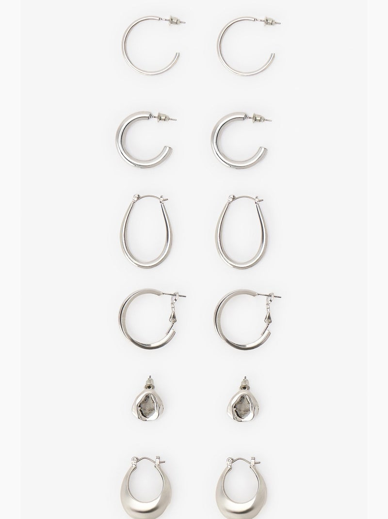 Set de boucles d'oreilles gloria penti Argent - Kiabi