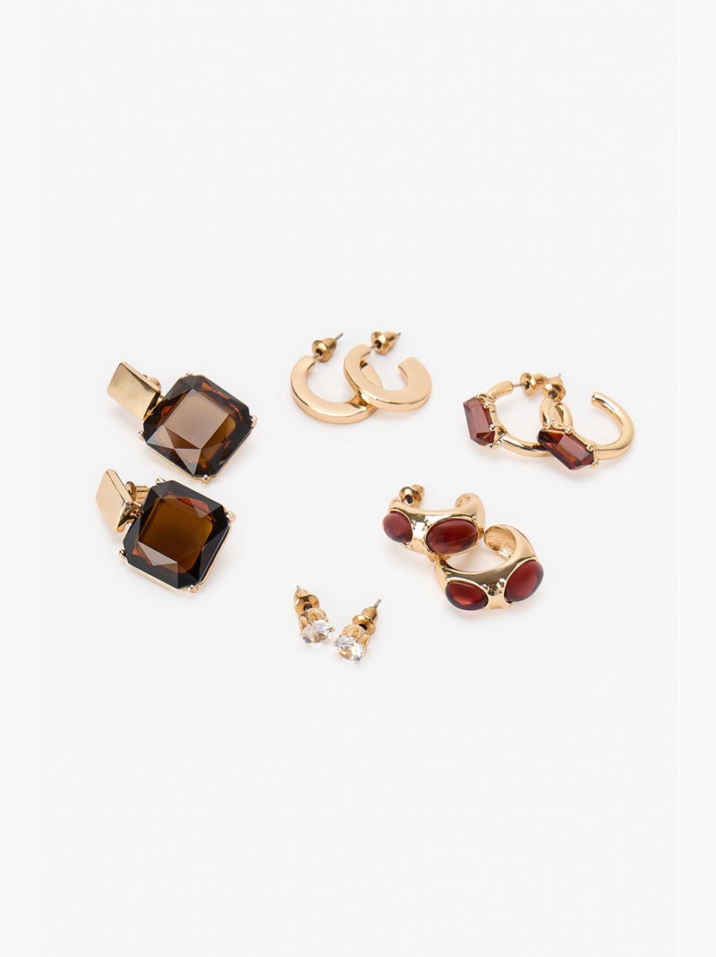 Set de boucles d'oreilles heidi penti Or - Kiabi