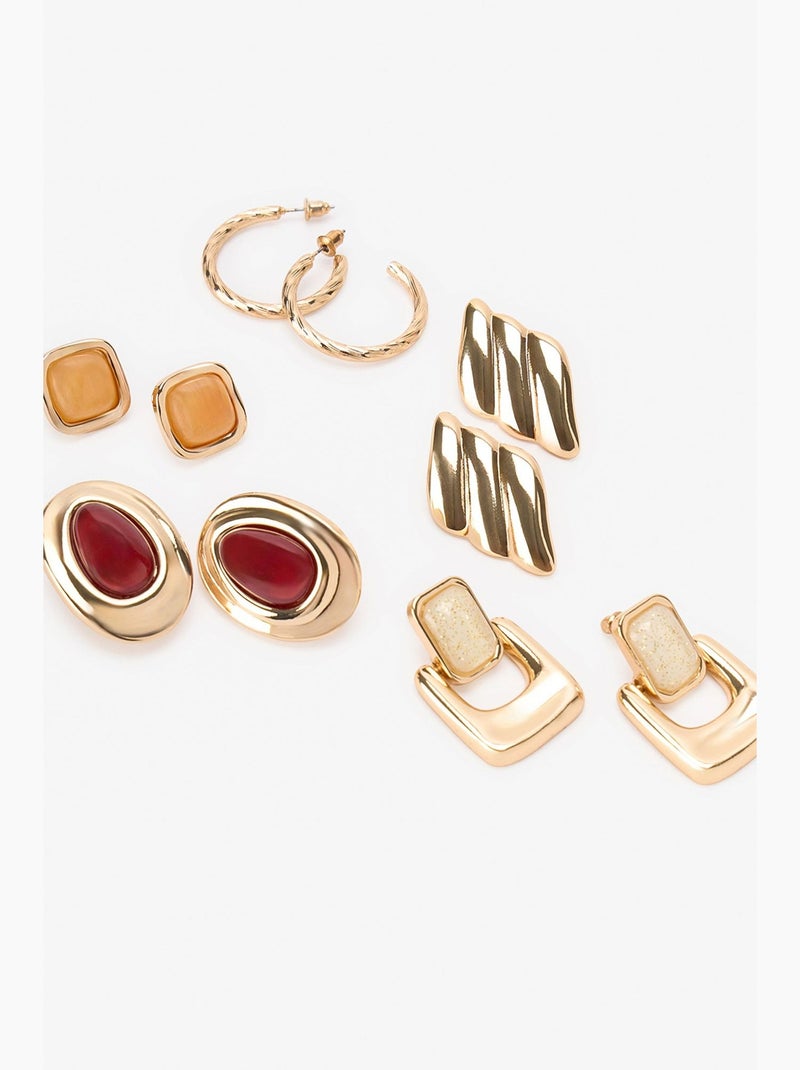 Set de boucles d'oreilles isabel penti Camel - Kiabi