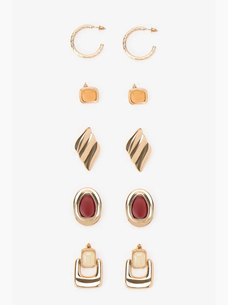 Set de boucles d'oreilles isabel penti Camel - Kiabi
