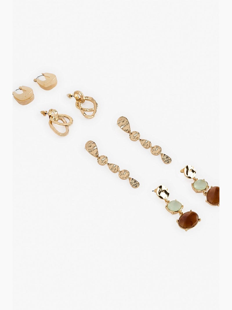 Set de boucles d'oreilles mia penti Or - Kiabi