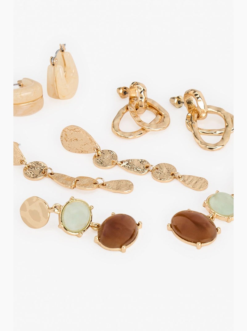 Set de boucles d'oreilles mia penti Or - Kiabi
