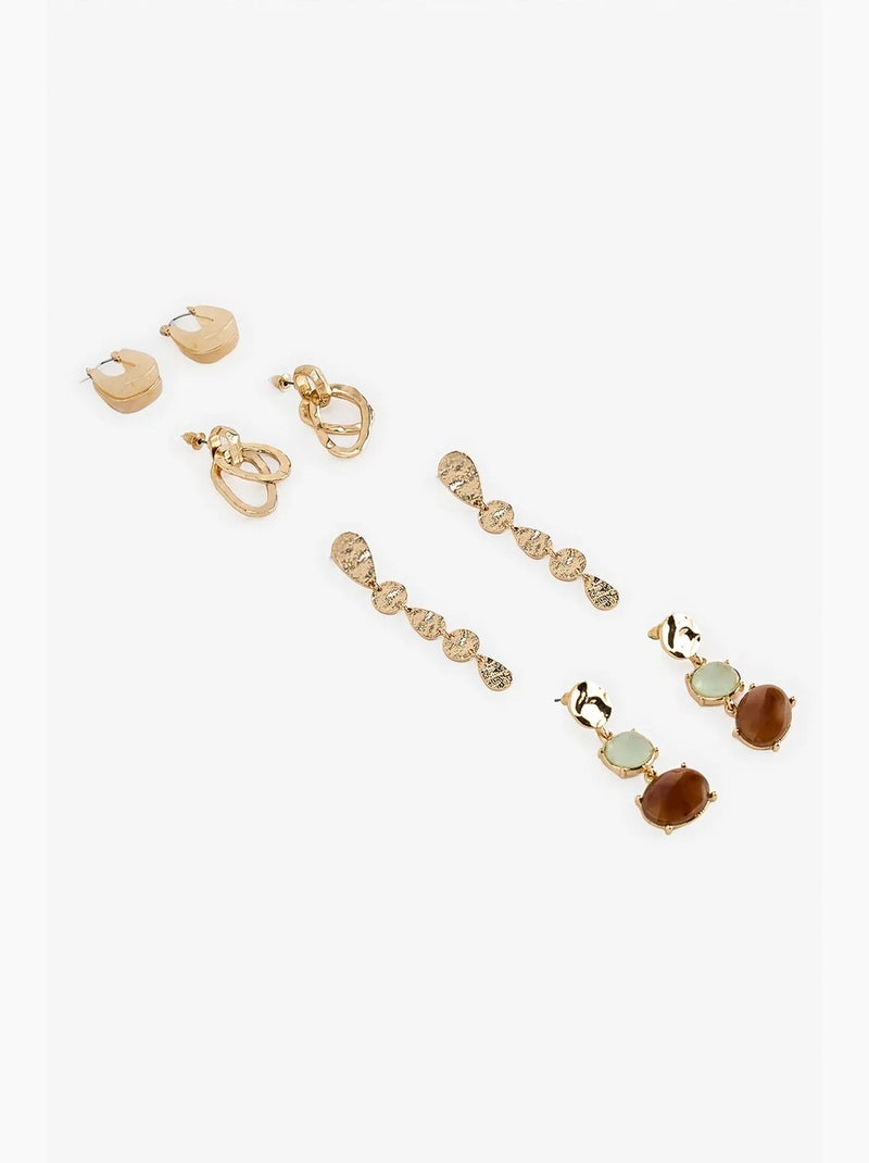 Set de boucles d'oreilles mia penti Or - Kiabi
