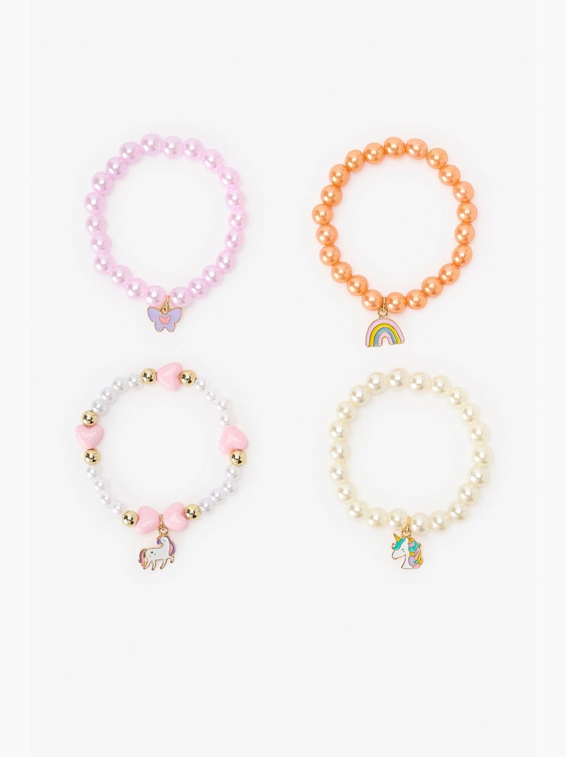 Set de bracelets licorne fille penti Rose/Blanc - Kiabi