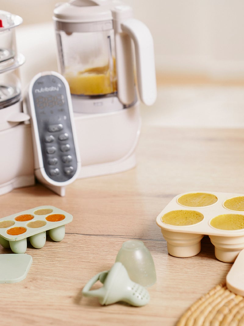 Set de contenants et grignoteuse en silicone Blanc - Kiabi