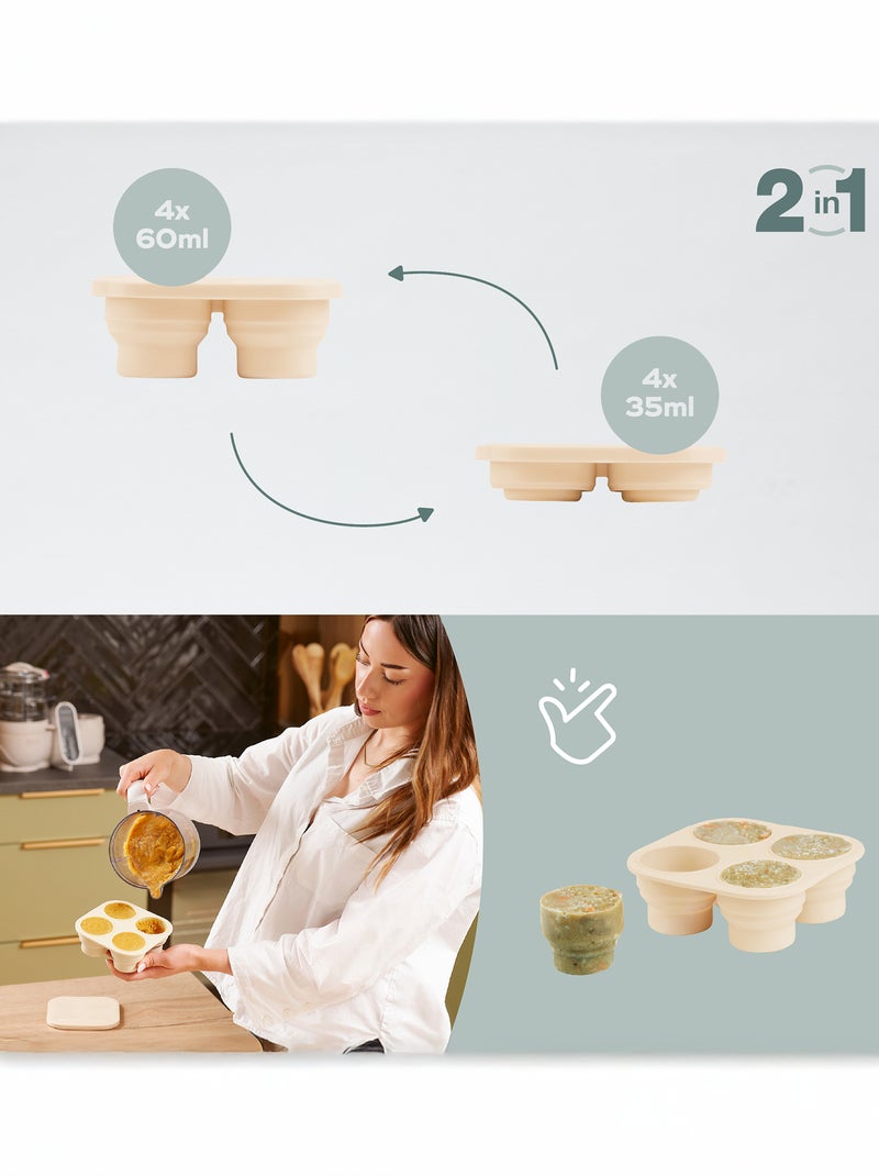 Set de contenants et grignoteuse en silicone Blanc - Kiabi