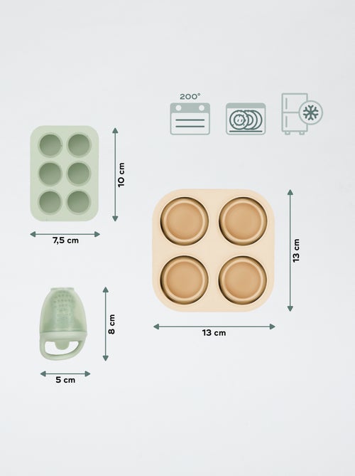 Set de contenants et grignoteuse en silicone - Kiabi
