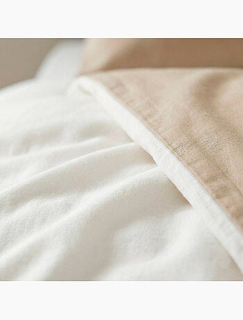 Set de housse de couette 100% coton, avec taie(s) d’oreiller, bicolore réversible - Gamusi.