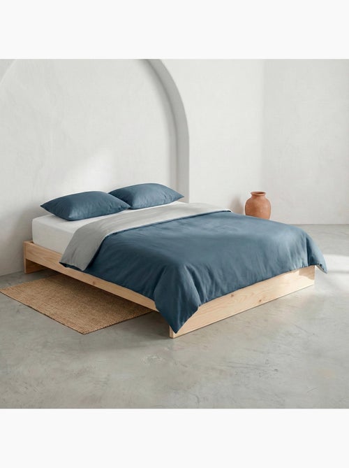 Set de housse de couette 100% coton, avec taie(s) d’oreiller, bicolore réversible - Gamusi. - Kiabi