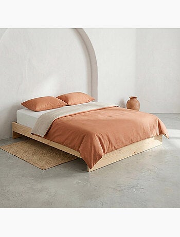 Set de housse de couette 100% coton, avec taie(s) d’oreiller, bicolore réversible - Gamusi.