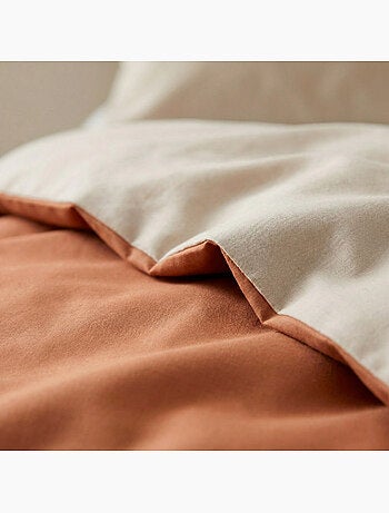 Set de housse de couette 100% coton, avec taie(s) d’oreiller, bicolore réversible - Gamusi.