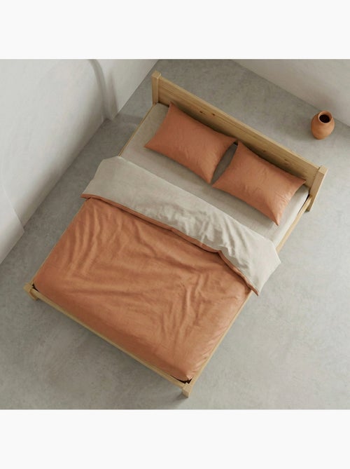 Set de housse de couette 100% coton, avec taie(s) d’oreiller, bicolore réversible - Gamusi. - Kiabi Set de housse de couette 100% coton, avec taie(s) d’oreiller, bicolore réversible - Gamusi. - Kiabi