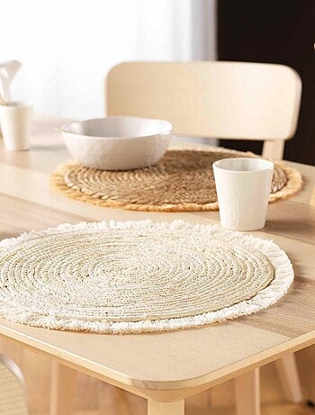 Set de table frangé en jonc