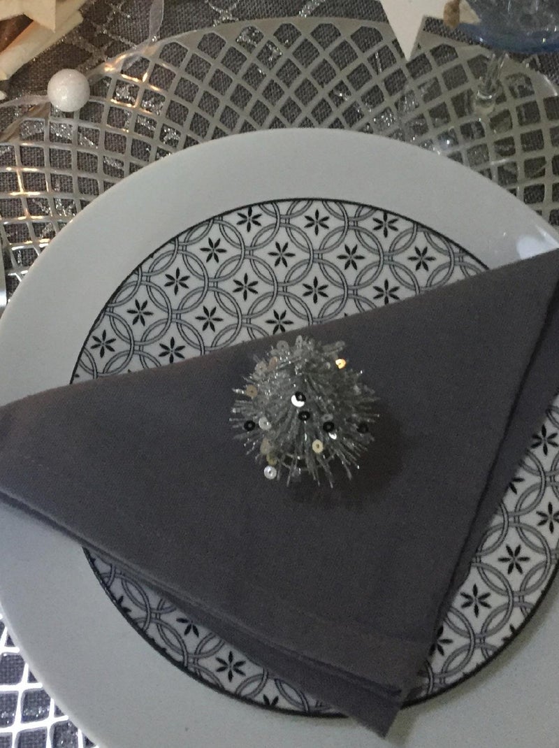 Set de table rond en filigrane Argent - Kiabi