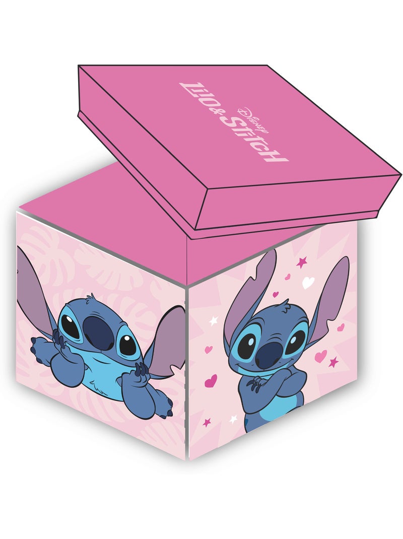 Set Déco Chambre Fille Stitch & Angel 3 Pièces – Housse Couette 140x200 cm Polycoton Réversible Noir Rose Bleu - Kiabi