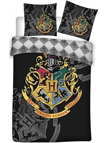 Set dekbedovertrek Harry Potter Zweinstein 140x200 cm met Kussensloop