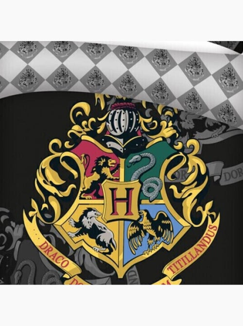 Set dekbedovertrek Harry Potter Zweinstein 140x200 cm met Kussensloop - Kiabi