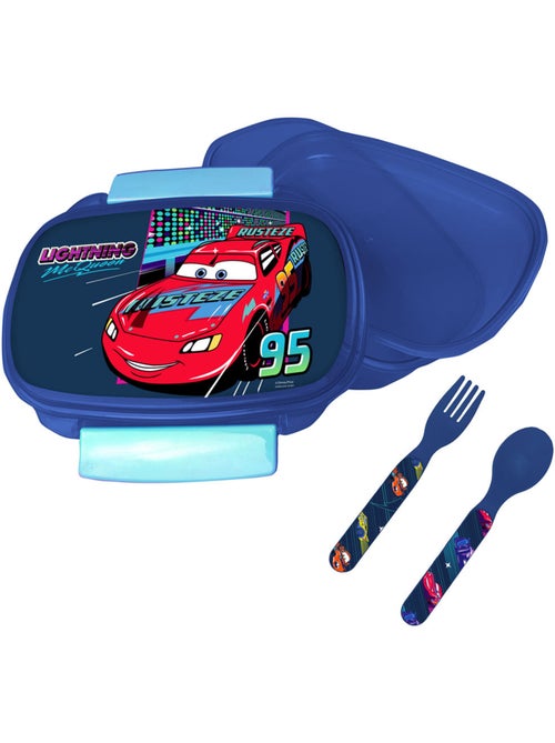 Set doos met maaltijd met bestek 'Cars' – PVC 17 x 12 x 7 cm – CARS - Kiabi Set doos met maaltijd met bestek 'Cars' – PVC 17 x 12 x 7 cm – CARS - Kiabi