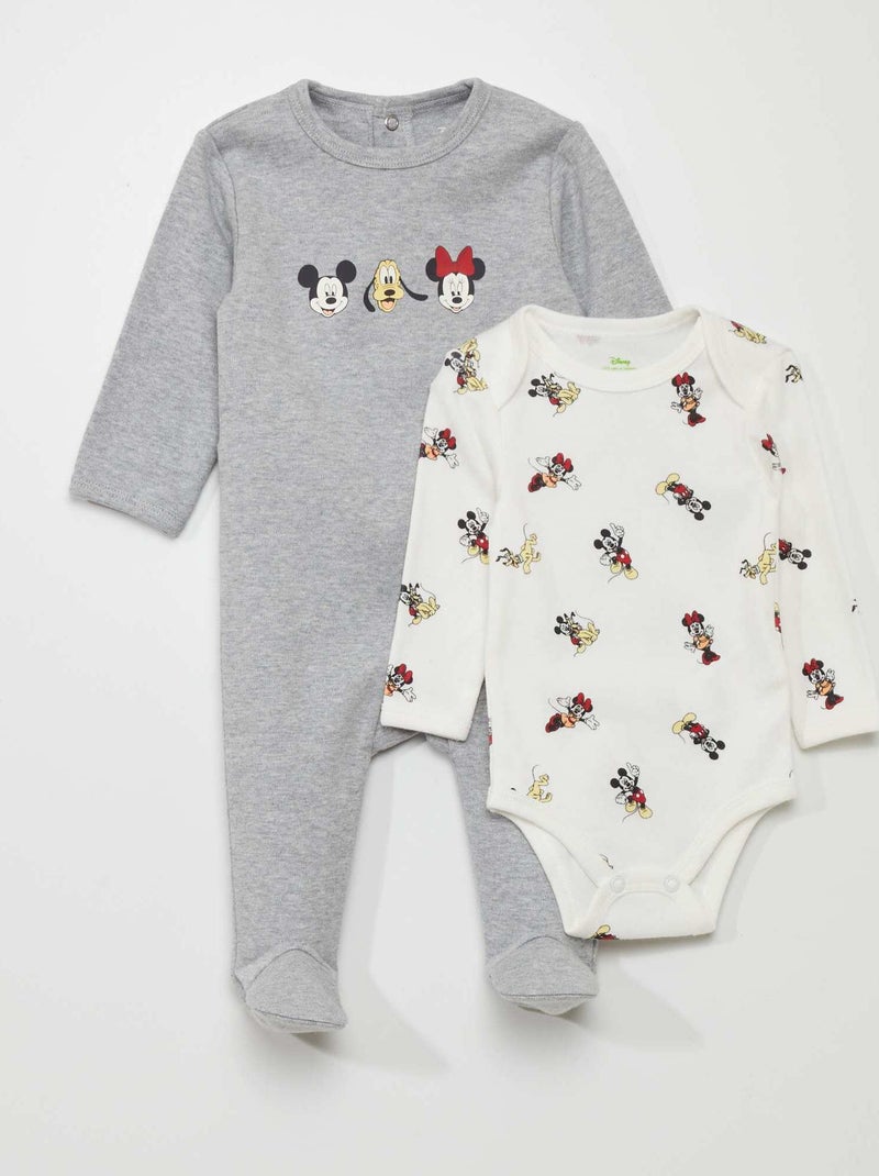 Set dors bien + body 'Disney' - 2 pièces Gris - Kiabi