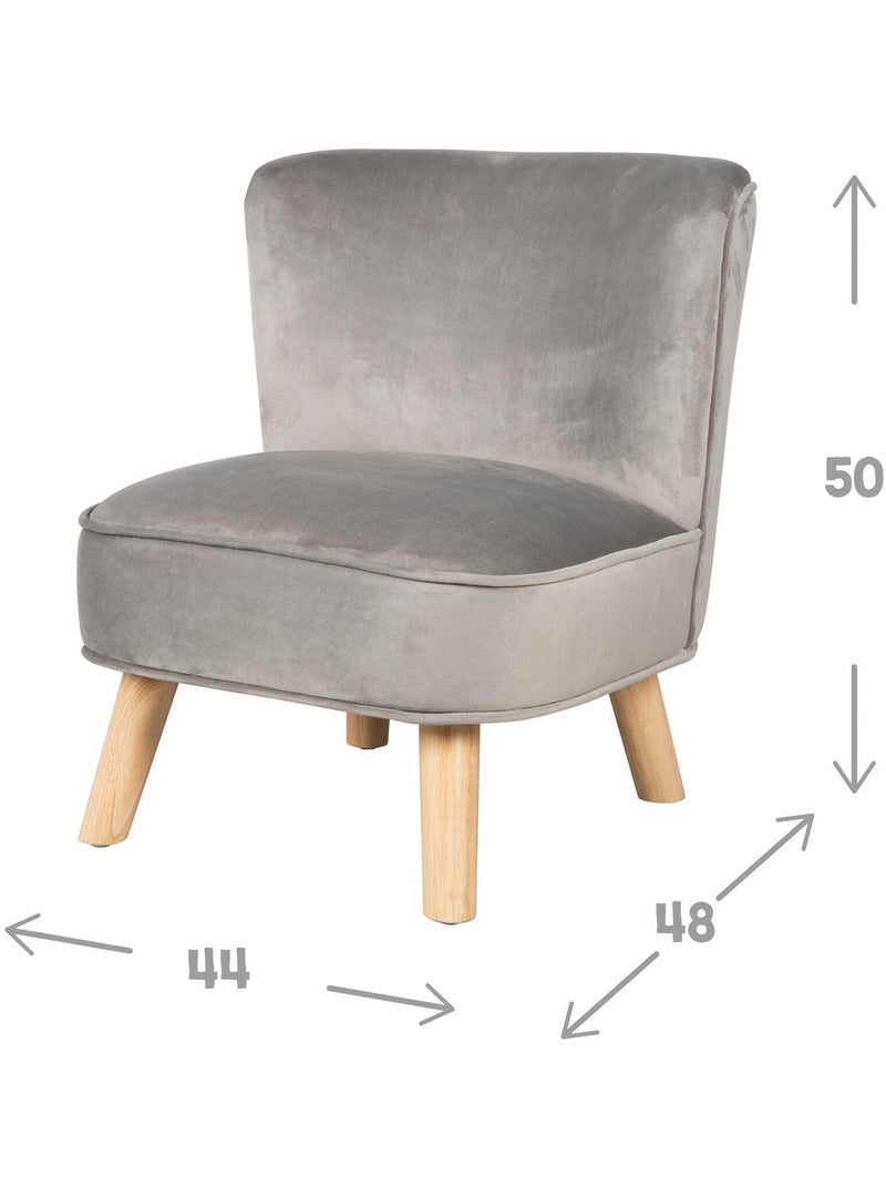 Set fauteuil + poef + sterrenkussen 'Lil Sofa' ROBA Grijs - Kiabi