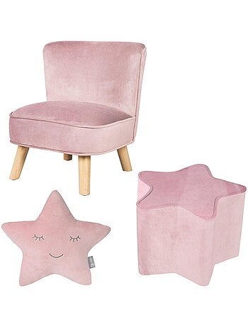 Set fauteuil + poef + sterrenkussen 'Lil Sofa' ROBA